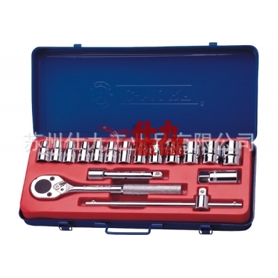 西玛C-MART K0009 18件套筒工具组(铁盒)1/2