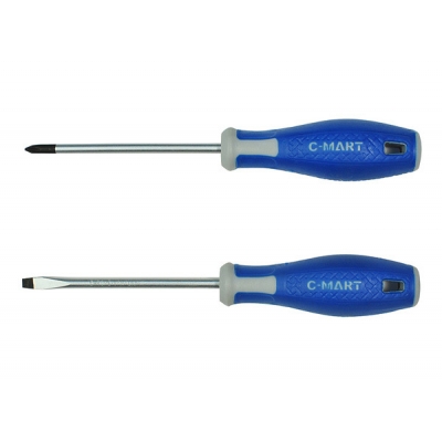 西玛C-MART C0034-6.0100-B螺丝批(一字)批头附磁6.0×100mm铬钒钢