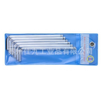 西玛C-MART F0171-14.0球头加长内六角扳手(公制)14.0mm铬钒钢制造，镜面处理，可在25度范围内使用