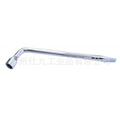 西玛C-MART F0133-23 L型轮胎扳手23mm全长300mm/12"铬钒钢制造，镜面处理；一头撬棍，一头套筒