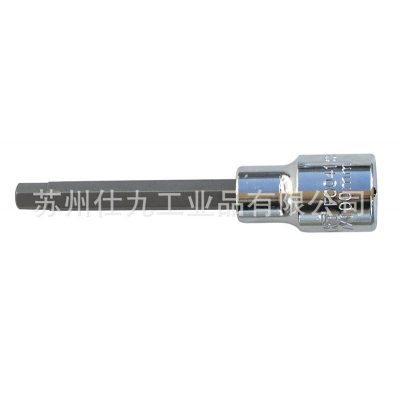 西玛C-MART F0041-H19-100 12.5mm六角批头套筒(1/2"DR)H19*100mm套筒铬钒钢制造，镜面处理；批头采用S2材质