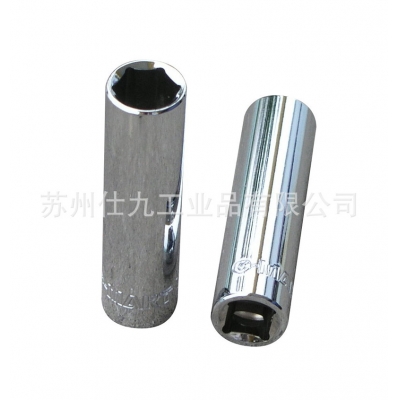 西玛C-MART F0295-06-08 1/4"DR长六角套筒8mm铬钒钢制造，镜面处理；全长50mm