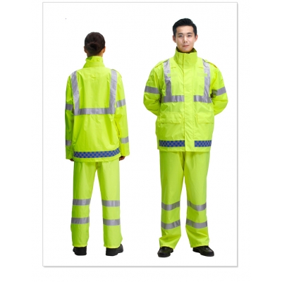 工作服冲锋衣上衣 M L XL XXL XXXL XXXXL 荧光黄 3M反光条