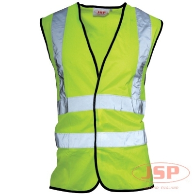 洁适比JSP 07-3001-W Hi-Vis Waistcoat c款反光背心 荧光黄安全服