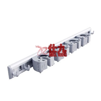 橡胶夹杆挂架(灰色)50cm,4夹扣4短钩 PH 5042 施达CT