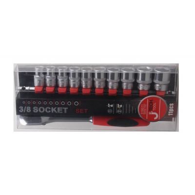 11件套3/8套筒简易套装 SK3/8-11SJ 捷科 Jetech