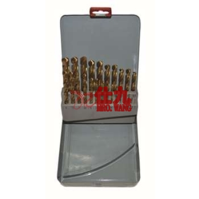 25件高速钢公制全磨制钻头套装 TiN涂层 捷夫 Jeff