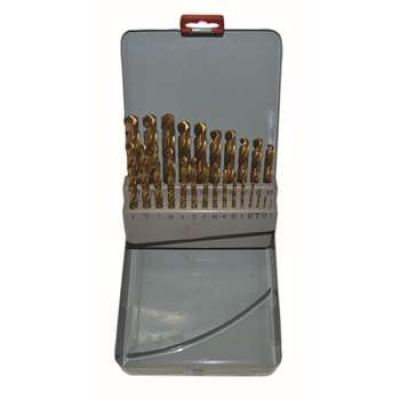 25件高速钢公制全磨制钻头套装 TiN涂层 捷夫 Jeff