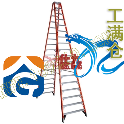 玻璃钢双侧人字梯 T7414 WERNER稳耐