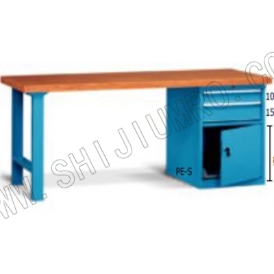 发弥 重型工作台实木桌板带二抽单门柜(台面厚50mm) Fami F BI A528 16 04