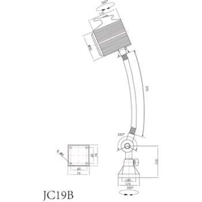 软管型卤钨泡机床工作灯(JC19) JC19C 24V 银星