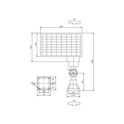 方形LED机床工作灯（防水型） JC78AL-1 AC/DC24V 银星