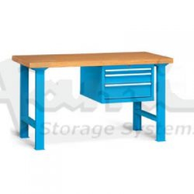 发弥 重型工作台实木桌板带三吊抽(台面厚50mm) Fami F BI A470 10 04