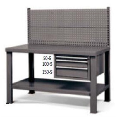 发弥 重型全钢工作台带三吊抽(台面厚60mm 带挂板) Fami F BG A420 53 04