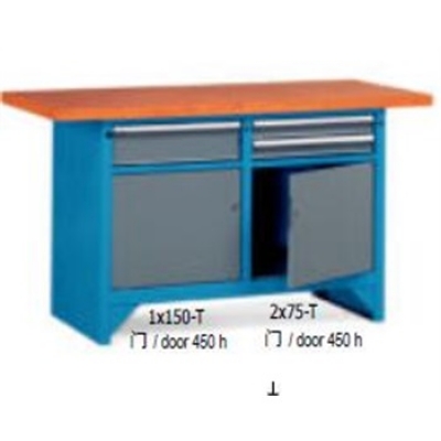 发弥 门抽组合工作台实木桌板(台面厚40mm) Fami F BR 2244 03 51