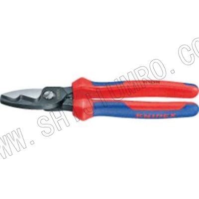 双色柄电工电缆剪 凯尼派克 KNIPEX 95 12 200