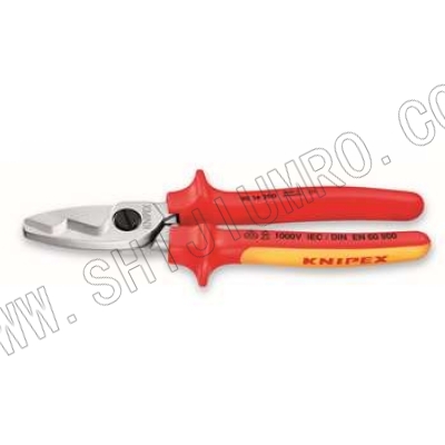 双剪口绝缘电缆剪 凯尼派克 KNIPEX 95 17 200