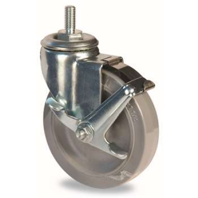 螺杆式中型**人造胶脚轮 2-5654-441BRK2 科顺colson