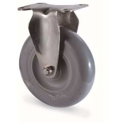 平板式中型**人造胶脚轮不锈钢支架 2-3456-444BRK5 科顺colson