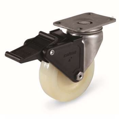 平板式中型尼龙脚轮不锈钢支架 2-5456-254 科顺colson