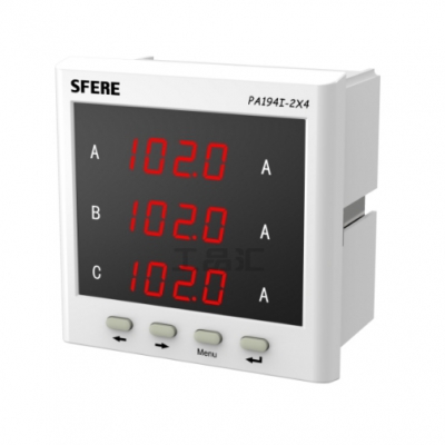 三相数显电流表 斯菲尔(SFERE) PA194I-2X4(b)  AC1A