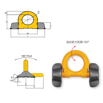 安全焊接型吊耳 公制(8-082)振锋yoke