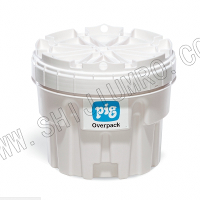 PIG聚乙烯泄漏应急桶20Gal 螺纹桶盖 白色  纽匹格 Newpig  PAK708-WH 