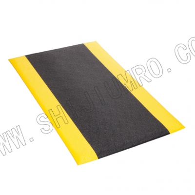 PIG涂层抗疲劳地垫91.4cm×61cm×9.5mm,黑/黄 纽匹格 Newpig FLM126