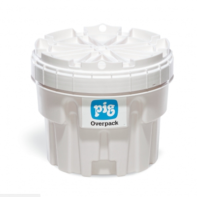 PIG聚乙烯泄漏应急桶20Gal 螺纹桶盖 白色  纽匹格 Newpig  PAK708-WH 