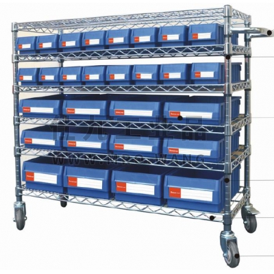 组装车间零件盒货架 可移动带脚轮 BRS406C STORAGEMAID