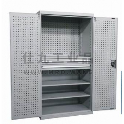 灰色双开门置物柜 （带挂板 四层板）HWS327-G STORAGEMAID