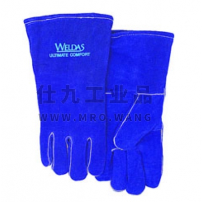 常规烧焊手套 彩蓝色斜拇指款 WELDAS/威特仕 10-0160