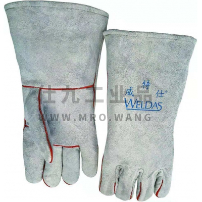 实惠烧焊手套 灰色牛二层颈皮斜拇指款 WELDAS/威特仕 10-2112