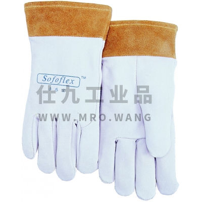 手感宝氩弧焊TIG手套 白色羊青皮短袖筒款 WELDAS/威特仕 10-1008