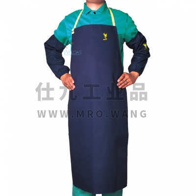 雄蜂王海**蓝护胸围裙107cm长 防火阻燃布焊服 威特仕 33-8042