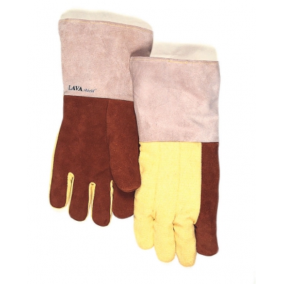 熔岩盾**高温抗热手套 加耐磨皮层混合化纤五指款 威特仕 10-4900