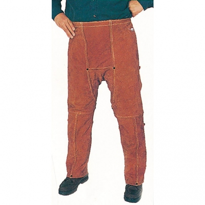 咖啡色皮制焊服 蛮牛王工作裤, 97cm长 WELDAS/威特仕 44-7438