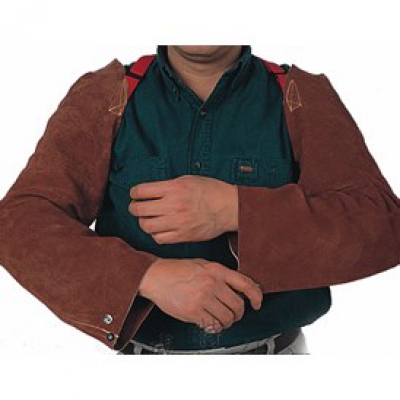咖啡色皮制焊服 蛮牛王手袖, 56cm长 WELDAS/威特仕 44-7022
