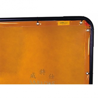 熔岩盾防焊屏框架 金黄色高透视防护屏1.74x2.34m 威特仕55-5468