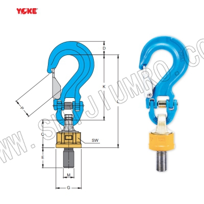 安全钩式旋转吊环 UNC 螺纹(8-2521-160) 振锋yoke
