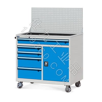 位邦组合工具车 带多功能挂板、工具柜和五层抽屉 单轨承重85kg