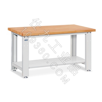 位邦重型工作台配底搁板 钳工作业榉木桌面操作台工作桌1500*750*800