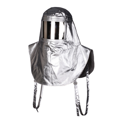锦禾铝箔隔热服头罩含面屏耐高温阻燃披肩式头盔可脱卸FT1701/02