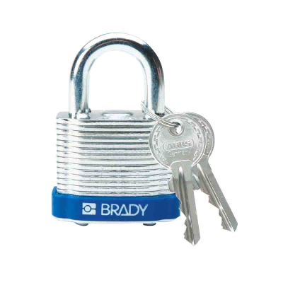 贝迪（brady）钢制挂锁挂牌锁具 1.9cm钢锁梁 锁芯互异 1把/包