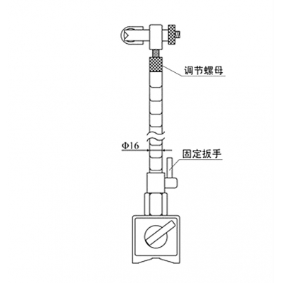 PDOK蛇形机械万向磁性表座PD-302弯曲型开关磁力表座百分表千分表