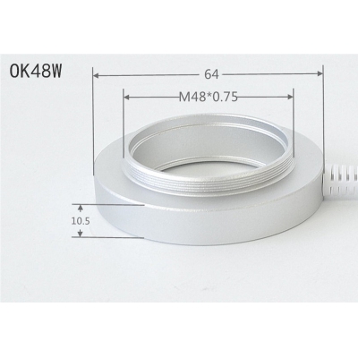 PDOK单筒显微镜光源OK42B体视式显微镜光源OK48W 螺纹接口LED环形光源