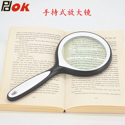 PDOK不带灯5倍高清手持式放大镜88002 老人阅读看报纺织印刷邮票