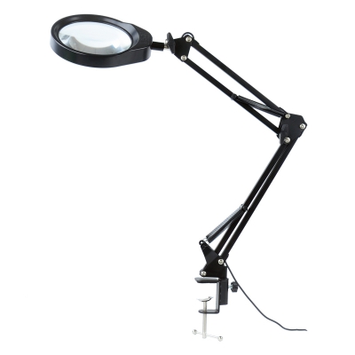 PDOK带三色LED灯悬臂支架桌面工字夹式放大镜PD435127T阅读维修