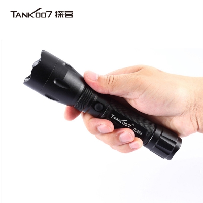 探客tank007户外巡逻强光手电筒TC29B防身莲花头直充聚光远射500m