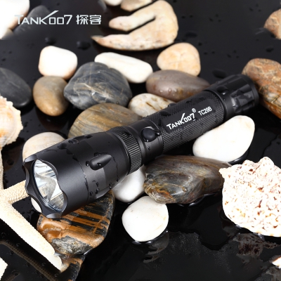 探客tank007户外巡逻强光手电筒TC29B防身莲花头直充聚光远射500m